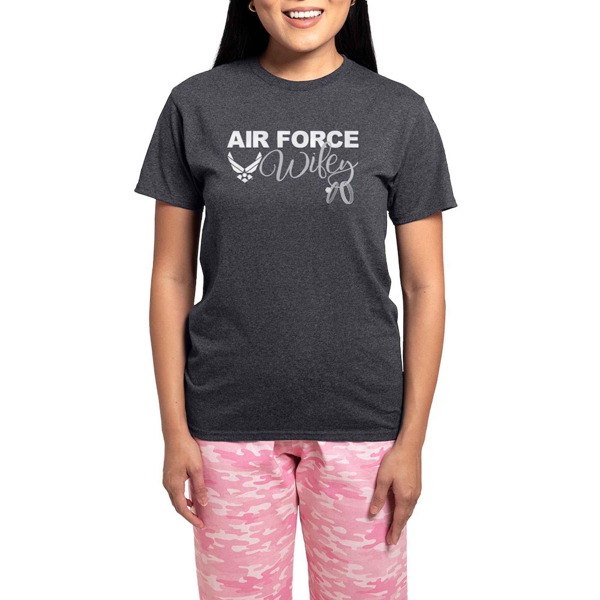 Air Force Wifey Women's Charcoal Pajama Set - Comfortable Sleepwear for Military Spouses - Perfect for Bedtime, Lounging & Military Apparel Gifts