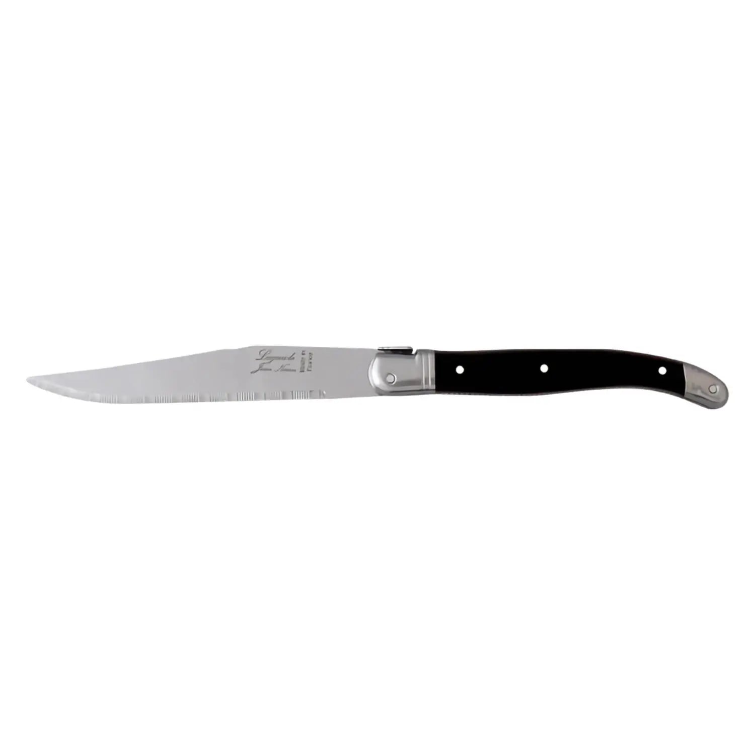Miranda Style Jean Neron Laguioles Premium Stainless Steel Steak Knives Set - Sharp Steak Cutting Knives for Steakhouse, BBQ, Dinner Party & Home Kitchen Use