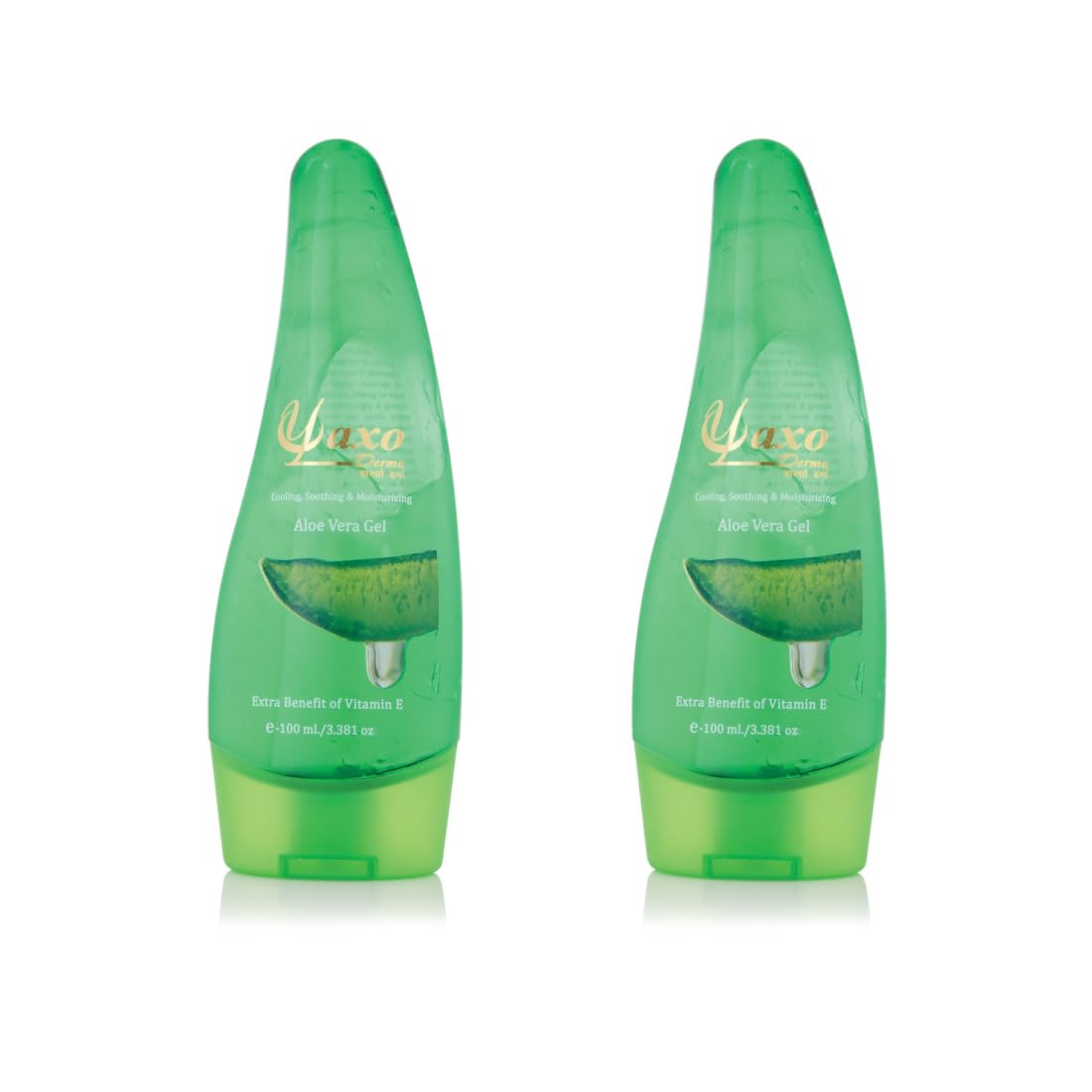 Organic Aloe Vera Gel for Face & Body - Pack of 2 | Soothing Sunburn Relief, Moisturizer for Dry Skin, After Sun Care, Hair Conditioner - Perfect for Summer Skincare Routine