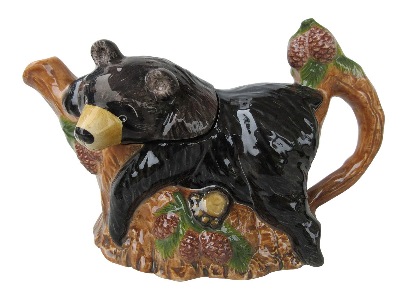 Blue Sky Ceramic Black Bear Teapot - Handcrafted Ceramic Teapot with Unique Bear Design, Perfect for Tea Lovers & Home Decor | Ideal for Afternoon Tea, Gifts & Cozy Kitchen Decor