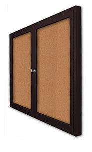 Locking 2 & 3 Door Metal Enclosed Outdoor Bulletin Boards - 35+ Sizes for Schools, Parks & Business Security Display Cases
