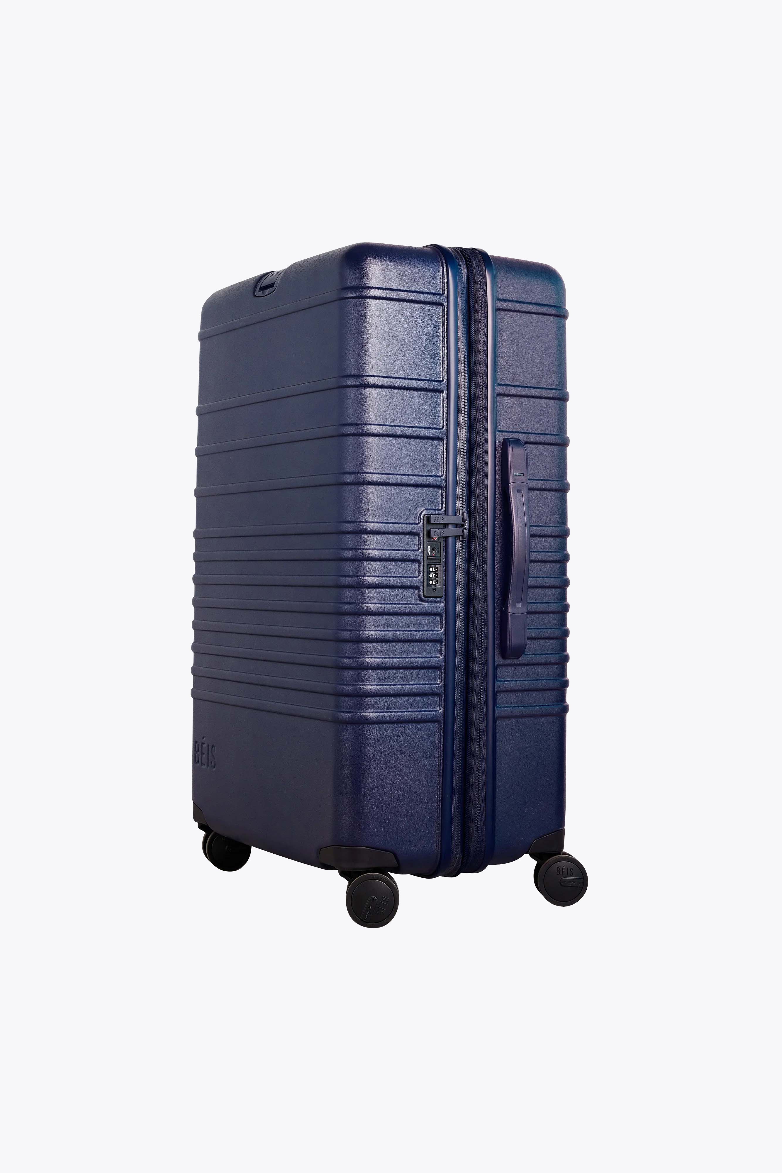 Navy Blue Large Check-In Luggage Roller Suitcase - Perfect for Air Travel, Business Trips & Vacation Packing