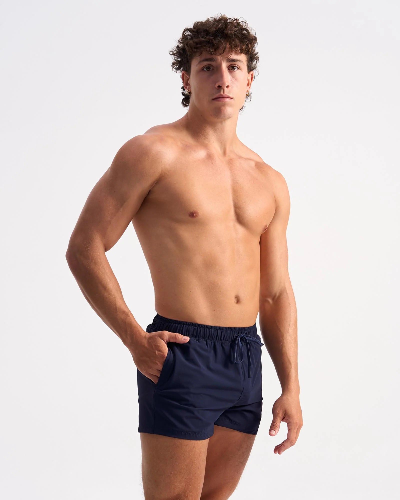 Teamm8 Bolt 3 Shorts - Navy Blue Athletic Running Shorts for Men | Lightweight Quick-Dry Workout Shorts with Pockets | Perfect for Gym, Jogging & Outdoor Sports