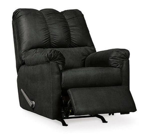 75008 Darcy Black Sofa Loveseat - Modern 2-Seater Couch for Living Room, Apartment, Office - Comfortable Upholstered Furniture for Small Spaces