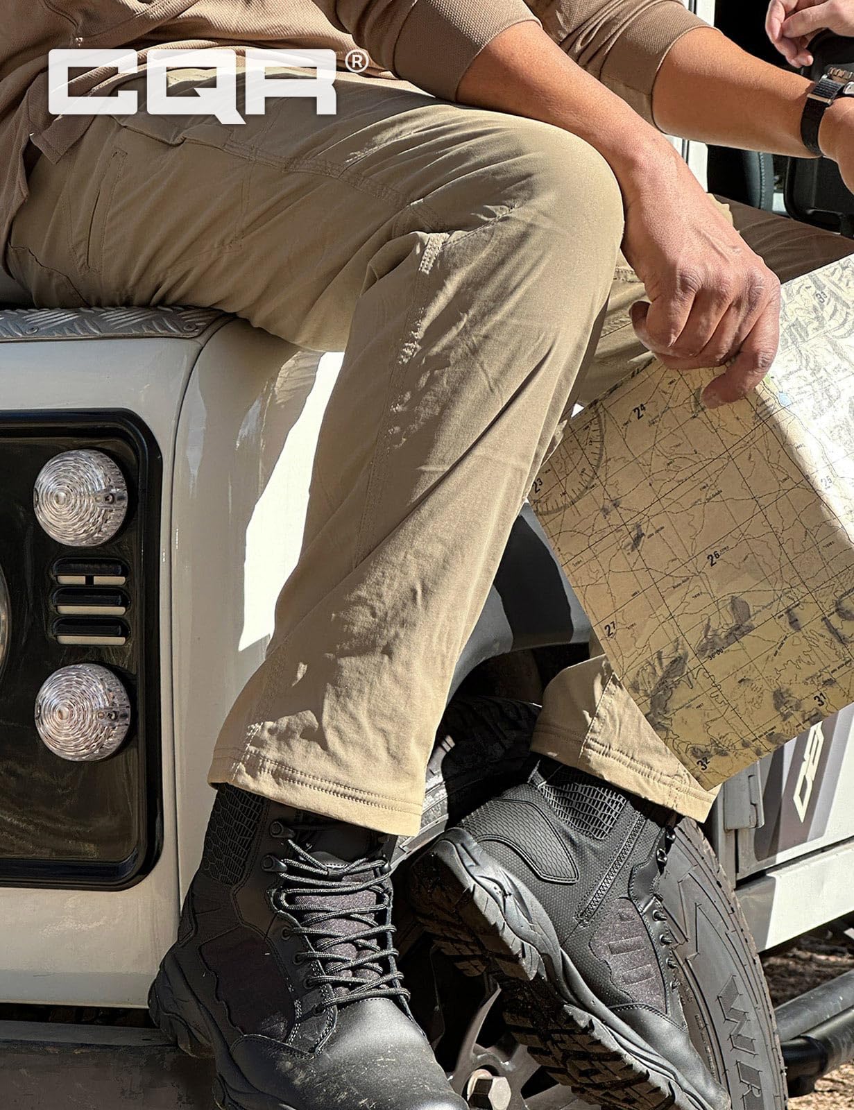 CQR Men's Military Tactical Boots - Lightweight 6 Inch Combat Boots for Outdoor Work, Hiking & EDC | Durable Slip-Resistant Work Boots for Tactical, Hunting & Construction Use
