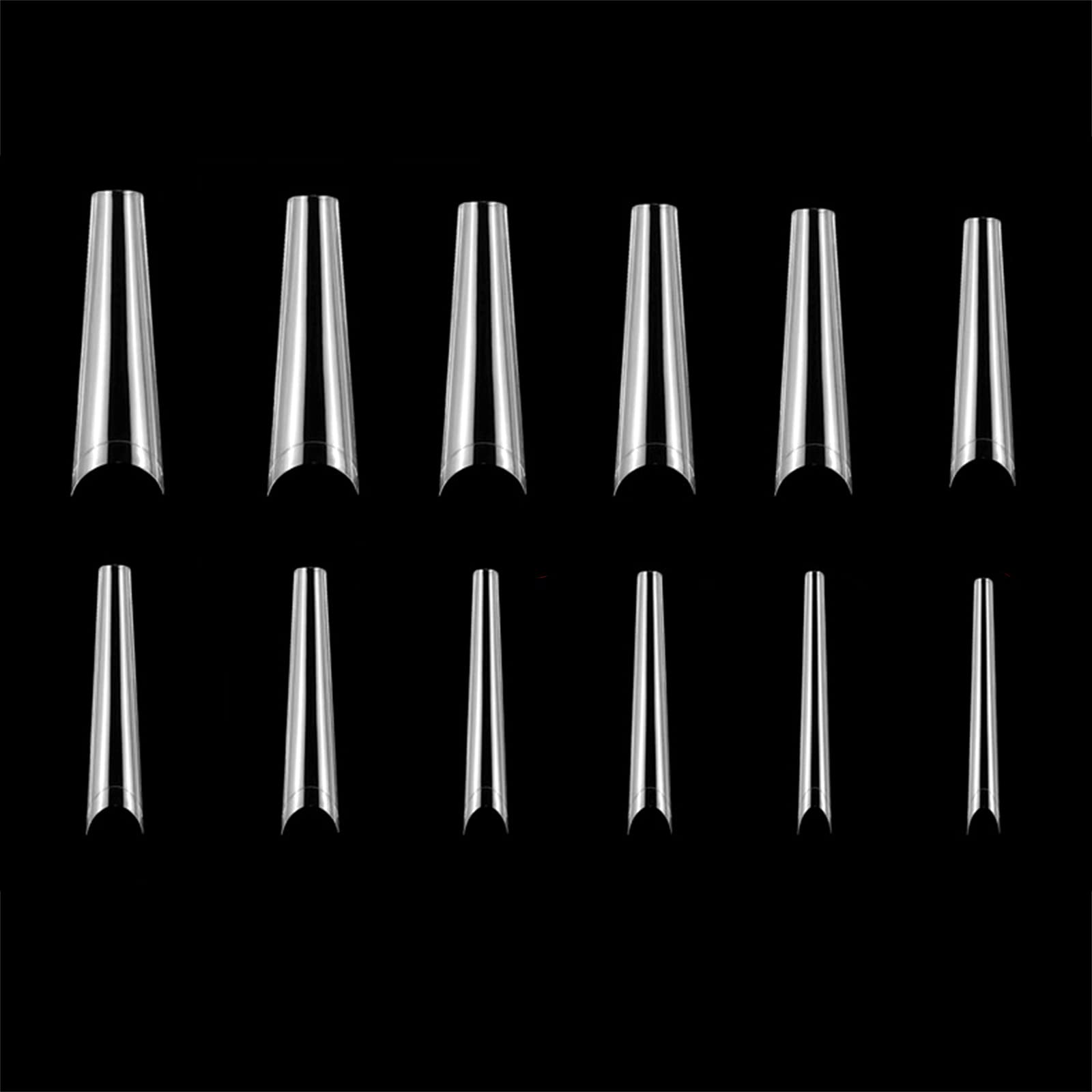 Ankeer 240pcs Clear False Nail Tips - 12 Sizes Acrylic Nail Extensions for Salon & DIY Nail Art - Durable Fake Nails with Storage Case - Perfect for Manicures, Nail Enhancements & Home Nail Care