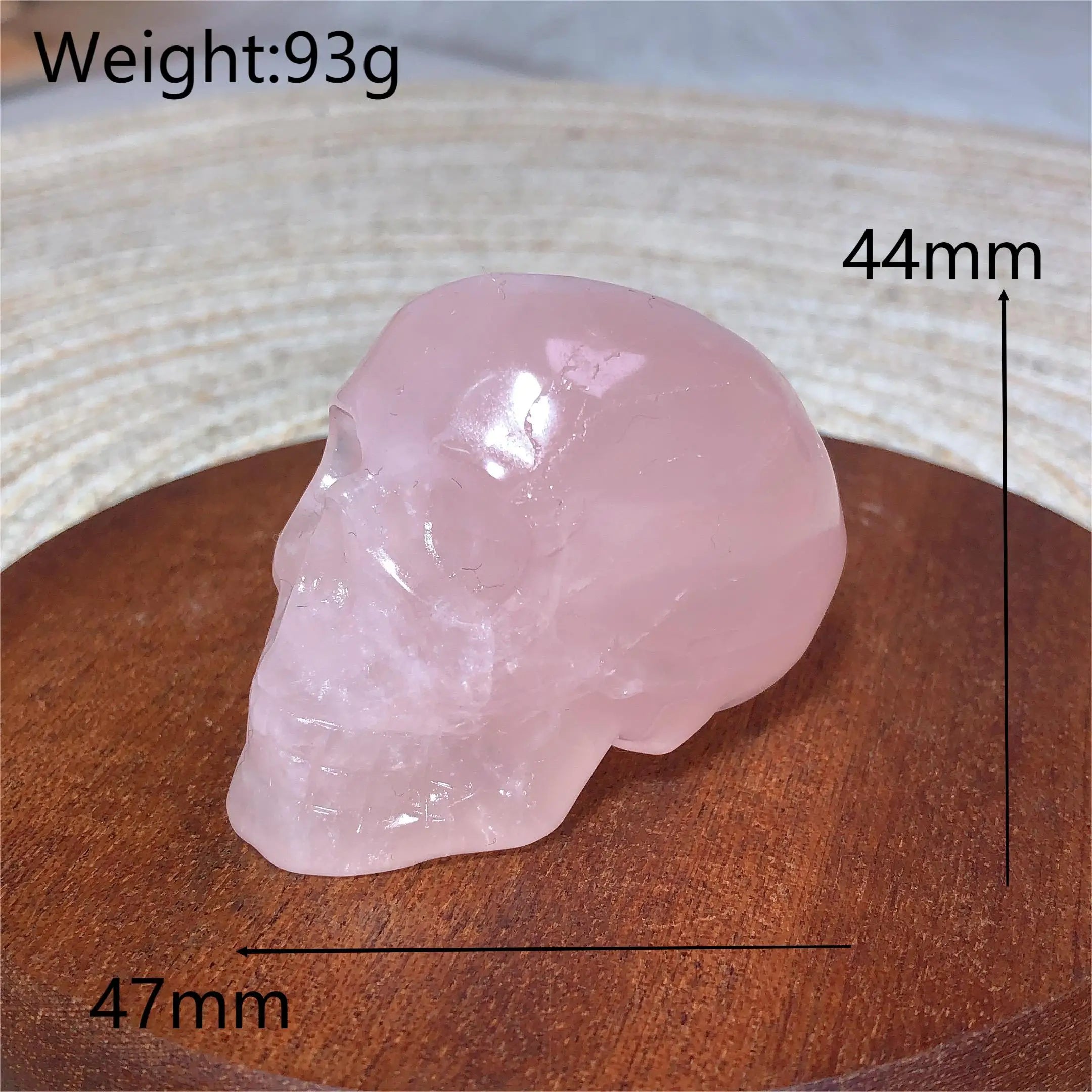 Natural Rose Quartz Crystal Skull Carving - Reiki Healing Stone, Positive Energy Decor, High Quality Mineral Specimen for Home & Office Decoration | Meditation, Feng Shui, Spiritual Gifts