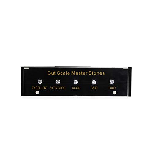 GIA Standard Black Box Diamond Cut Scale Master Grading Set with Laser - Professional Jewelry Appraisal Tool for Gemologists & Jewelers - Perfect for Diamond Grading, Certification & Quality Control