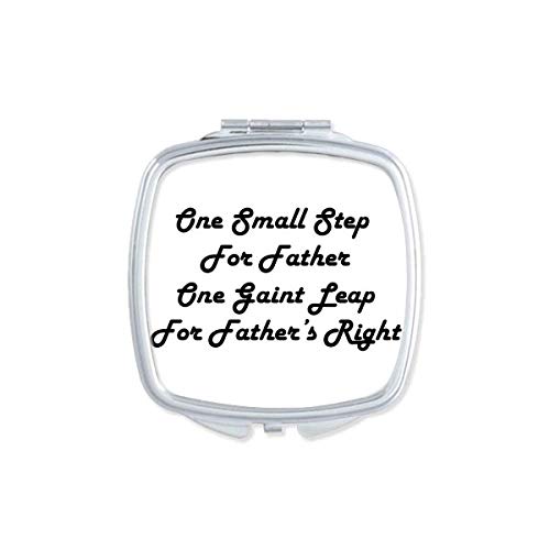 DIYthinker Small Step Giant Festival Quote Mirror - Portable Compact Pocket Makeup Mirror with Double Sided Glass for Travel, Home & Office Use