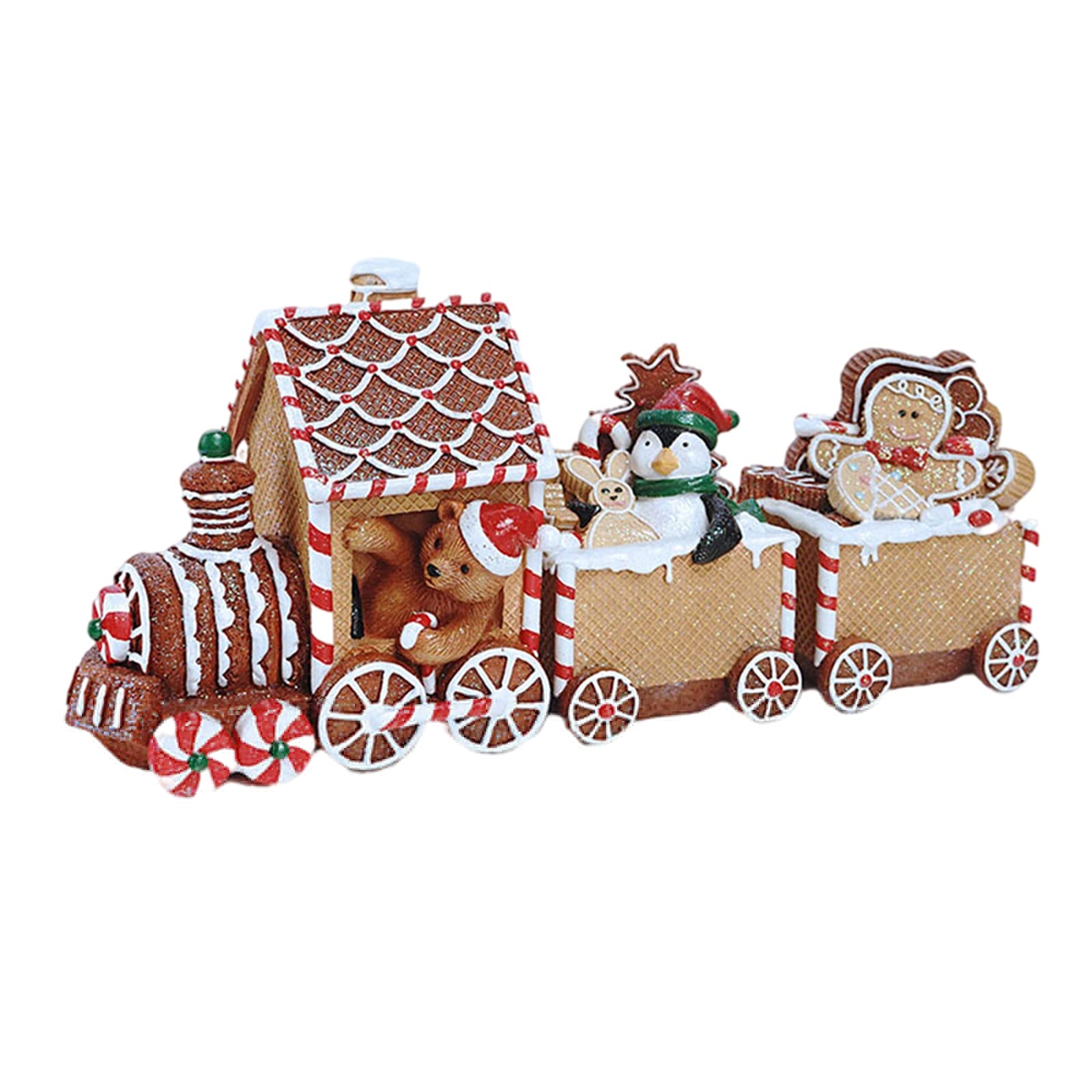 Colcolo Resin Figurines - Holiday Train Ornaments for Kids Room Decor, Christmas Tree Decorations & Candy Display - Perfect for Festive Home, Party, and Gift Giving