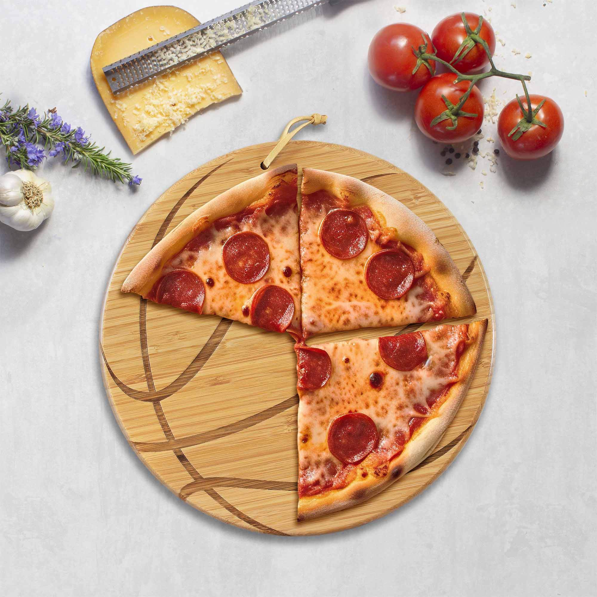 Basketball-Shaped Wooden Cutting Board - 12 x 12 Inches - Perfect for Sports Fans, Game Day Snacks & Kitchen Decor