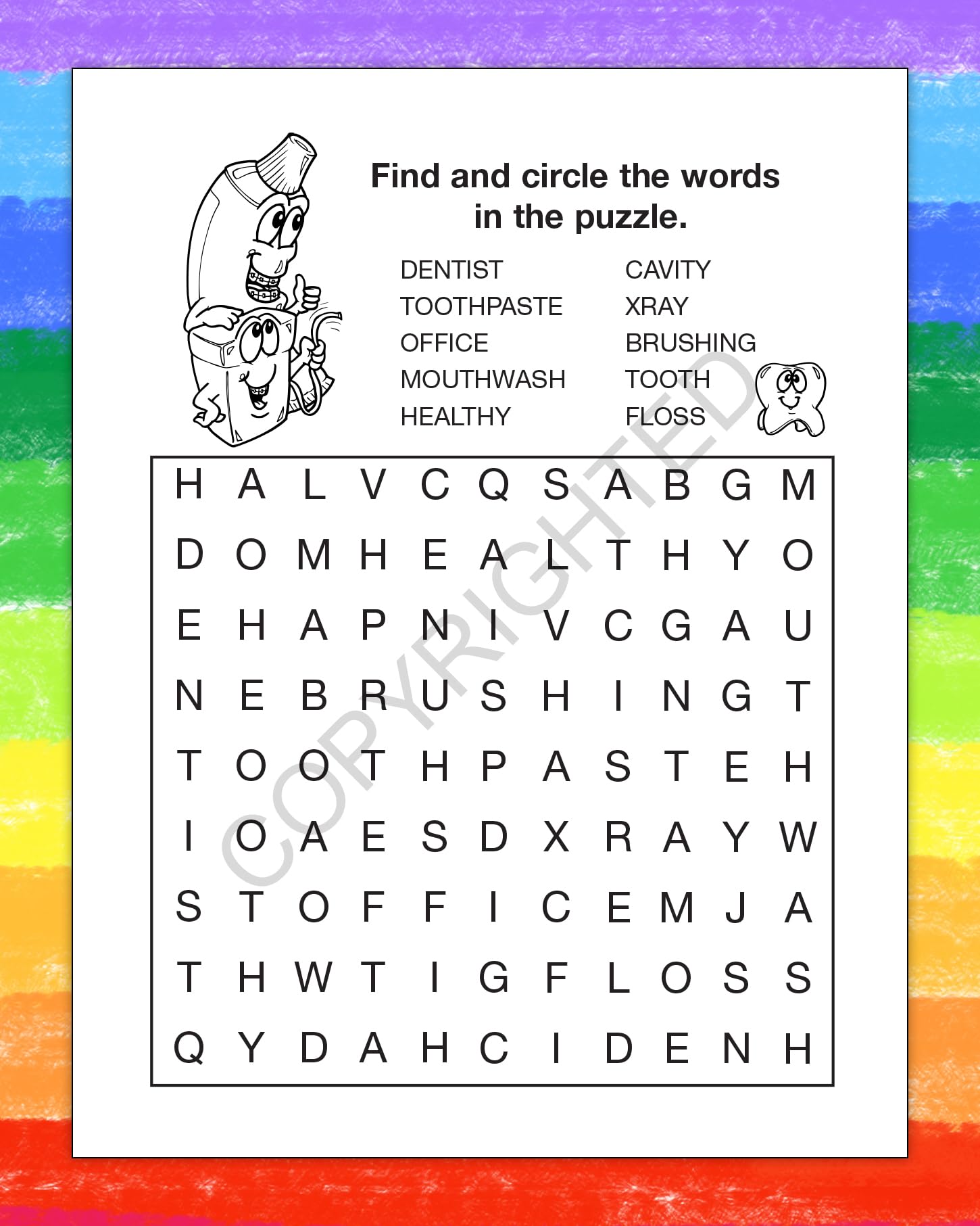 ZOCO 250 Pack Dentist-Themed Coloring Books for Kids - Bulk Promotional Dental Office Supplies & Toys - Perfect for Dentist Visits, Waiting Rooms & Educational Activities