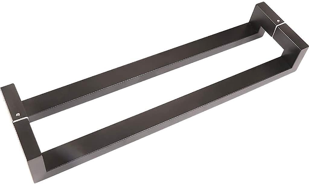 Stainless Steel Door Pull Handle - 16.7 Inch Universal Push Pull Bar for Glass/Wood Doors - Indoor/Outdoor Stair Handrail & Sliding Door Handle - Durable Black Finish (425mm) - Perfect for Home, Office & Commercial Spaces