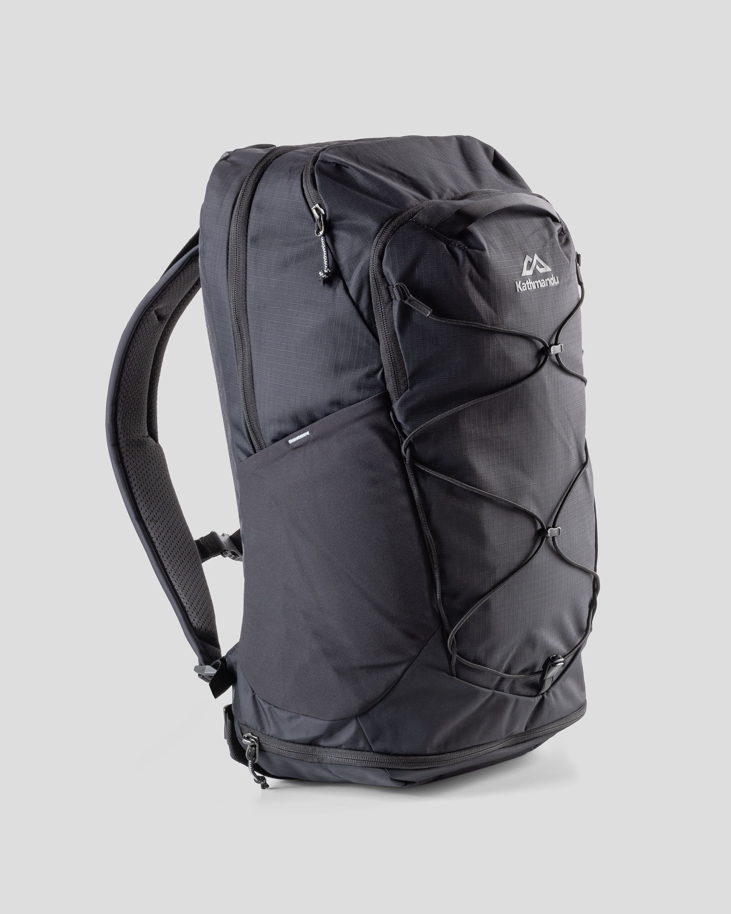 Axon Escape 28L Backpack - Lightweight & Durable Hiking Backpack for Men & Women, Water-Resistant Black Stingray Design - Perfect for Travel, Camping & Outdoor Adventures