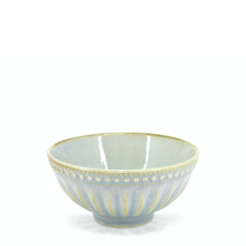 BIA French Lace Reactive Bowl - Green Ceramic Serving Bowl for Salads, Pasta & Desserts - Elegant Tableware for Dining & Entertaining