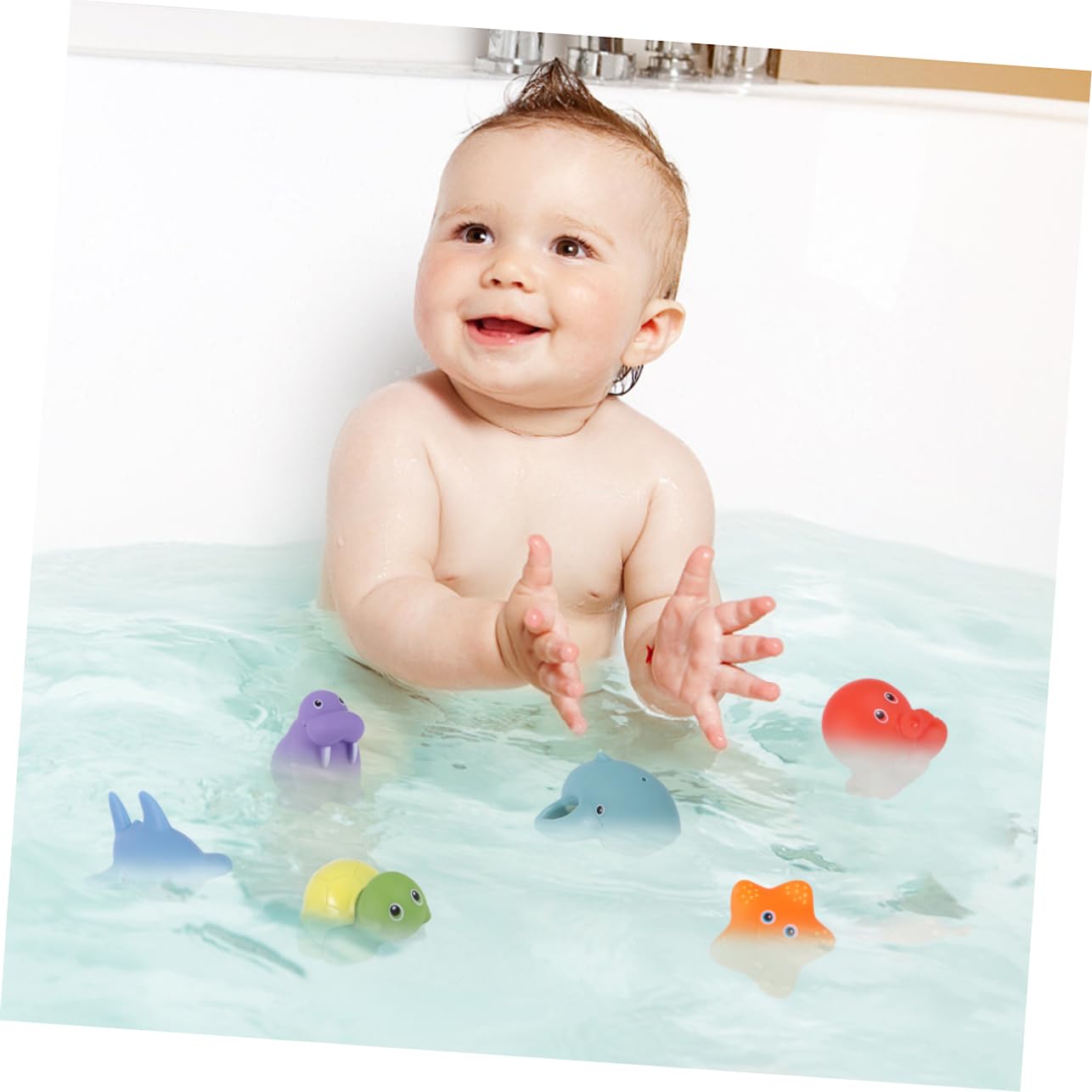 12 Pcs Funny Fountain Water Toys for Kids - Bath & Pool Play Set, Outdoor Splash Toys, Summer Water Play Accessories (Blue) - Perfect for Backyard, Beach, and Bathtub Fun