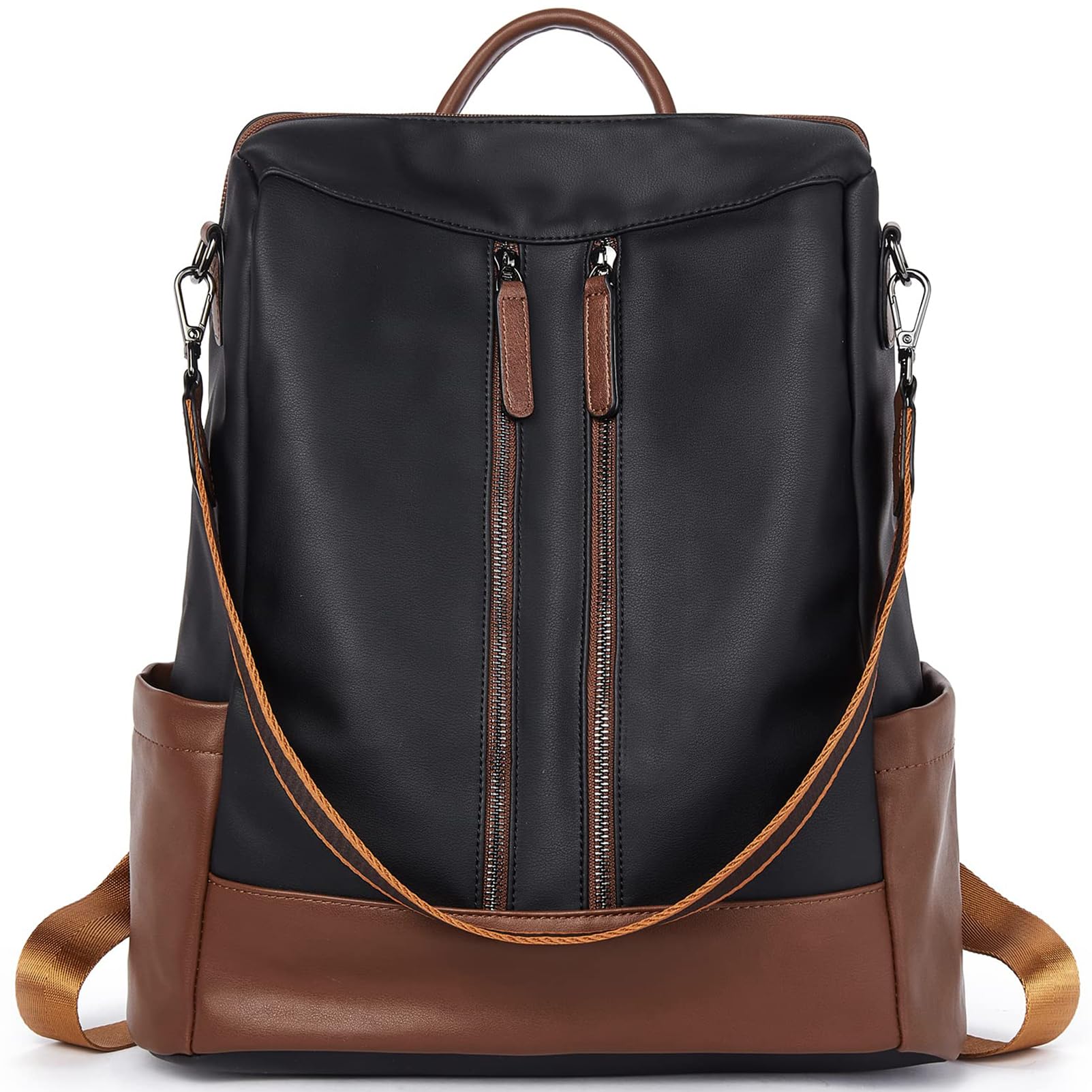 BROMEN Women's Leather Backpack Purse - Anti-Theft Fashion Shoulder Handbag & Bookbag for Work, Travel & Daily Use