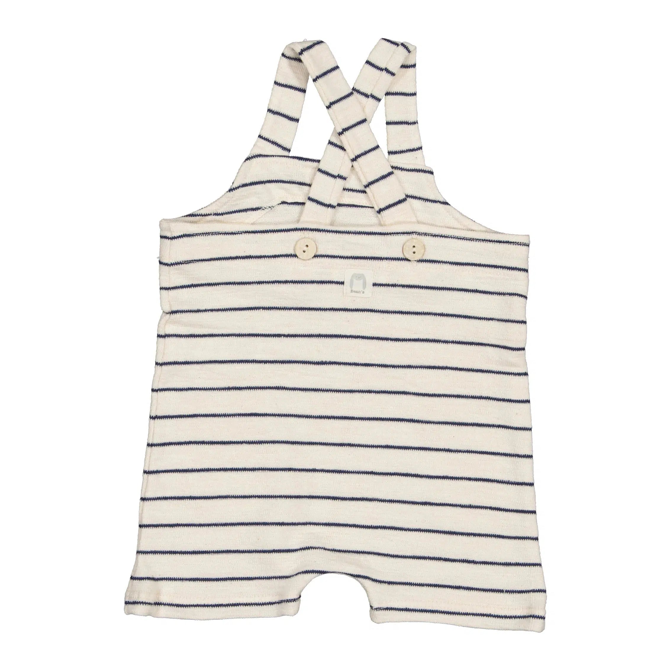 Bean's Barcelona Organic Cotton Overalls for Women - Blue Stripes Design, Eco-Friendly & Comfortable - Perfect for Casual Wear, Gardening, and Outdoor Activities