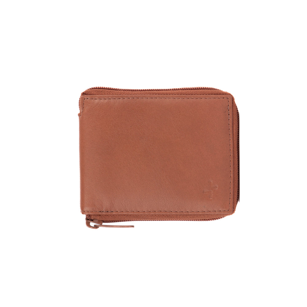 Tracker Core RFID Leather Zip Around Wallet - Secure & Stylish RFID Blocking Wallet for Men & Women - Perfect for Travel, Business & Everyday Use