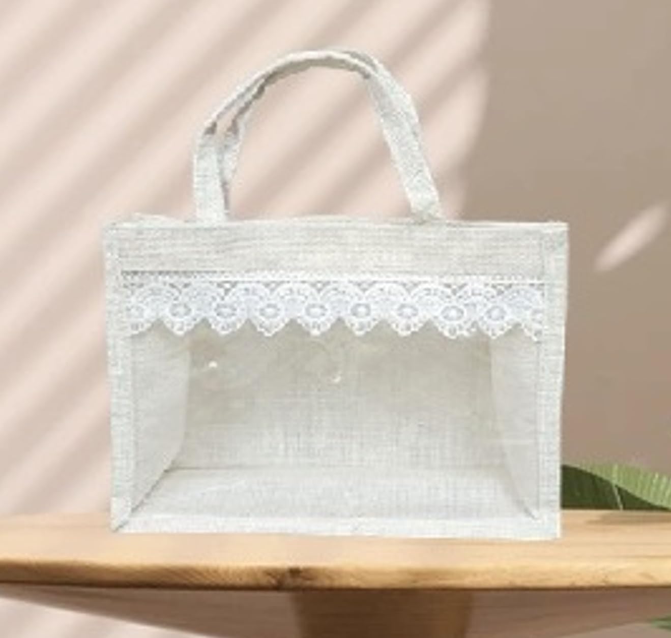 GUUCHUU Jute Gift Bags with Tissue & Thank You Card - Eco-Friendly Reusable Party Favor Bags for Weddings, Baby Showers & Birthday Gifts - Pack of 5 Large Paper Carry Bags for Return Gifts & Goodies