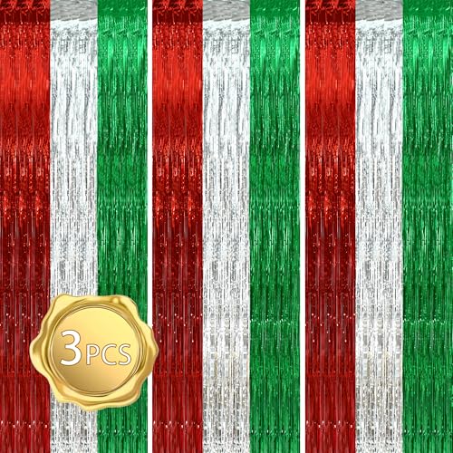 3 Pack-red silver green