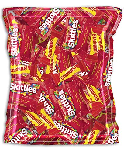 SKITTLES & STARBURST Candy Variety Pack - 18lb Bulk Assortment of Original Fruity Flavors | Sweet Treats for Parties, Halloween, Office Snacks & Movie Nights