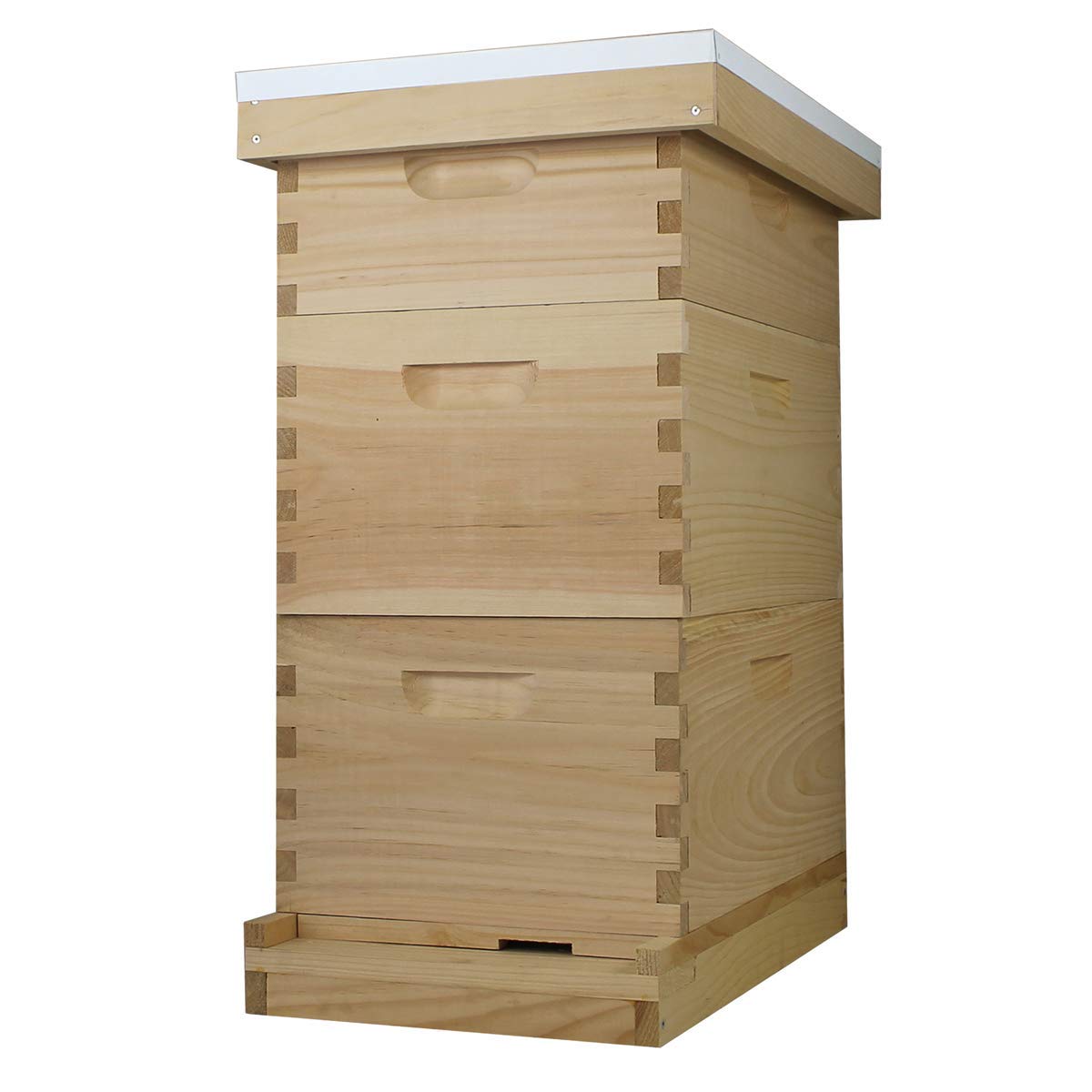 Amish-Made Complete 8 Frame Langstroth Bee Hive Kit - 100% USA Crafted with 2 Deep & 1 Medium Boxes, Includes Frames & Foundations - Perfect for Beekeeping Beginners & Honey Production