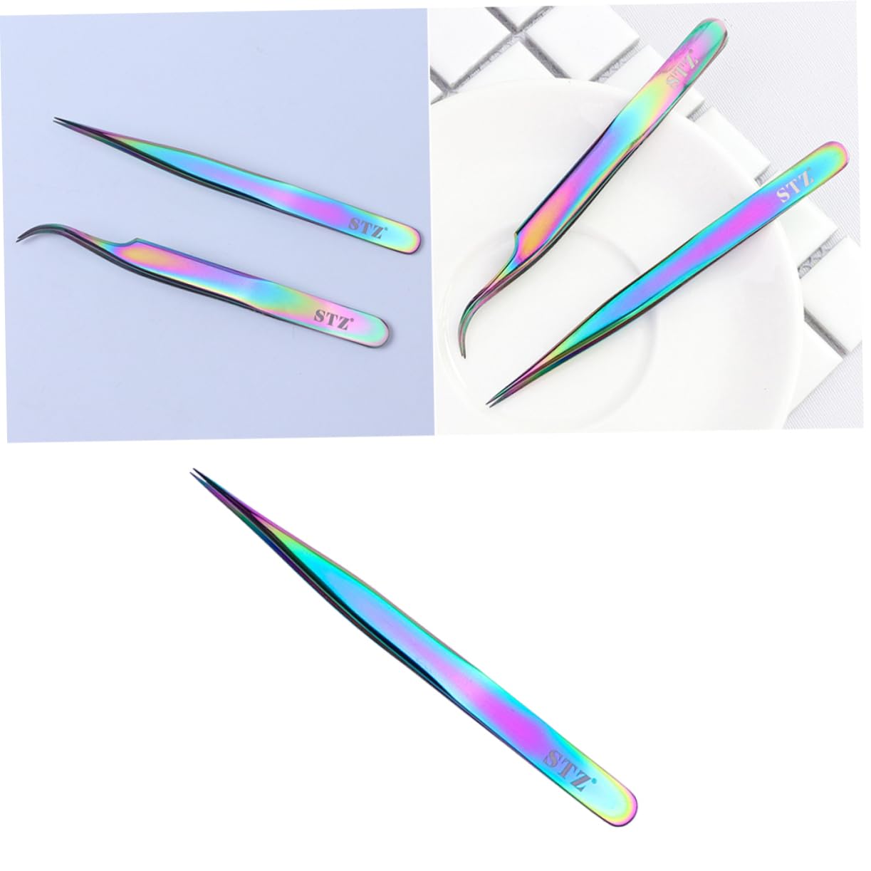 Premium Nail Art Tweezers Kit - Lightweight Manicure Tools for Professional & DIY Nail Designs | Perfect for Gel Polish, Rhinestones & 3D Nail Art Application