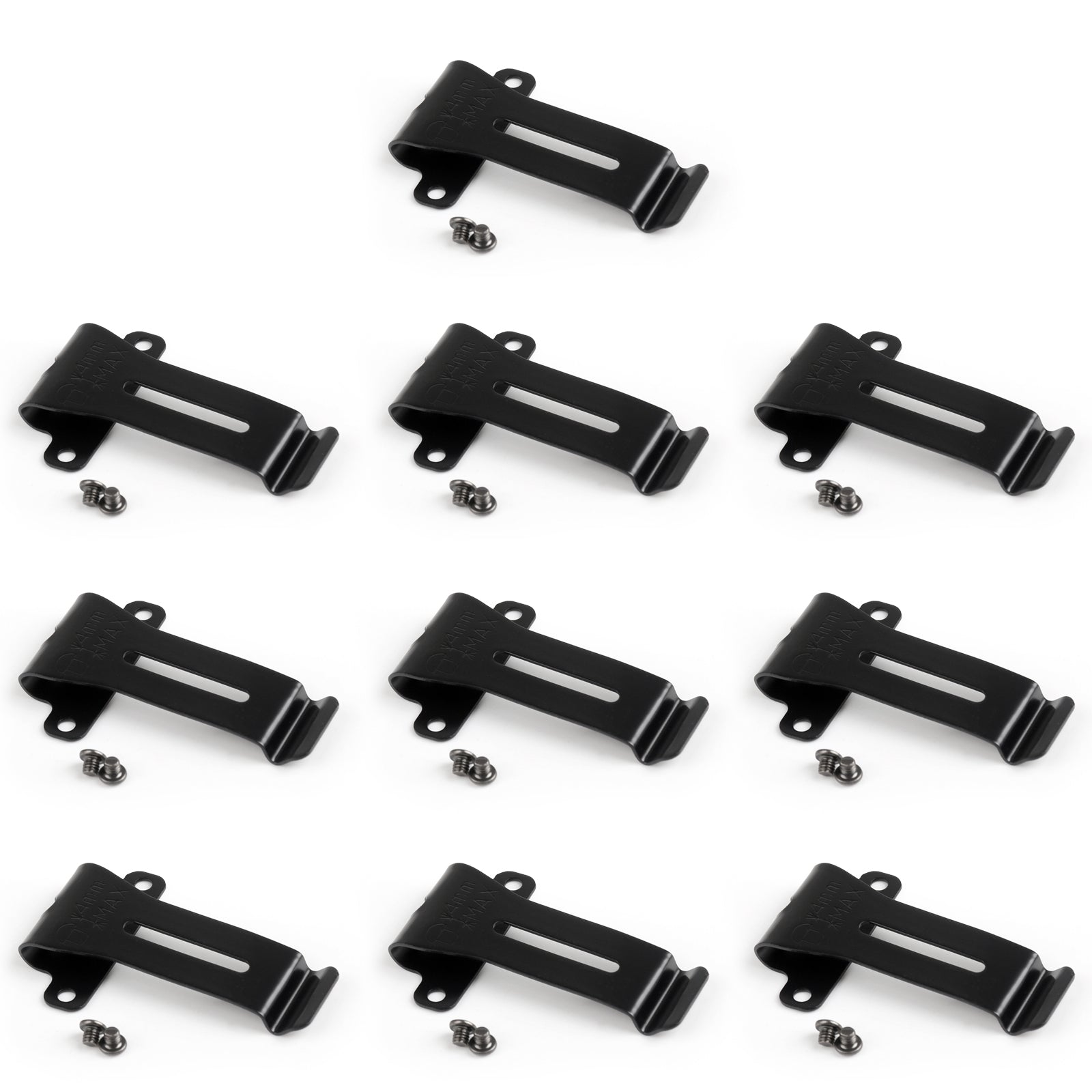 10-Pack Metal Belt Clip for Kenwood TK-208 TK-308 TH-22AT TH-42AT BF-888S BF-666S BF-777S - Durable Radio Accessory for Security, Construction & Outdoor Work