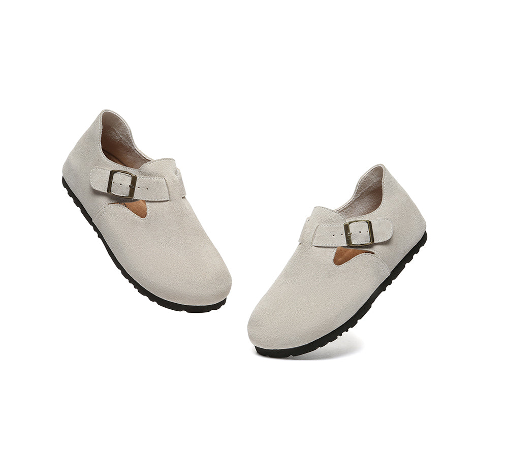 EVERAU® Adjustable Buckled Straps Slip-On Flat Sandals for Women - Comfortable Summer Beach Walking Shoes - Perfect for Vacation, Travel & Casual Outings