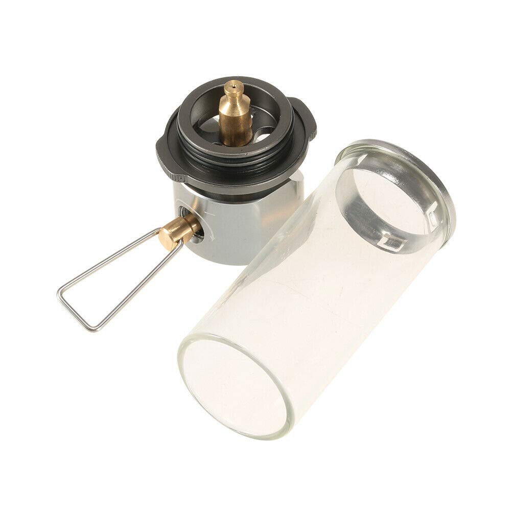 Portable Outdoor Butane Gas Lantern - Rechargeable Camping Light for Tent, Picnic, Hiking & Emergency Use - Durable Glass Mantle Candle Lamp with Windproof Design