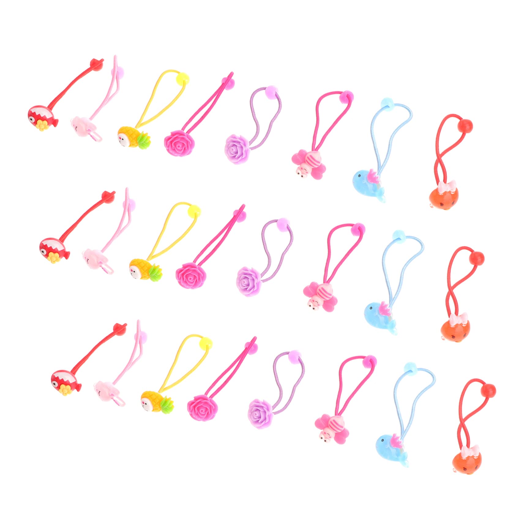 FOMIYES 24 Pcs Soft Elastic Hair Ties for Girls & Boys - Mixed Color Hair Scrunchies & Rope Bands for Babies & Kids | Perfect for School, Sports, and Everyday Hairstyles