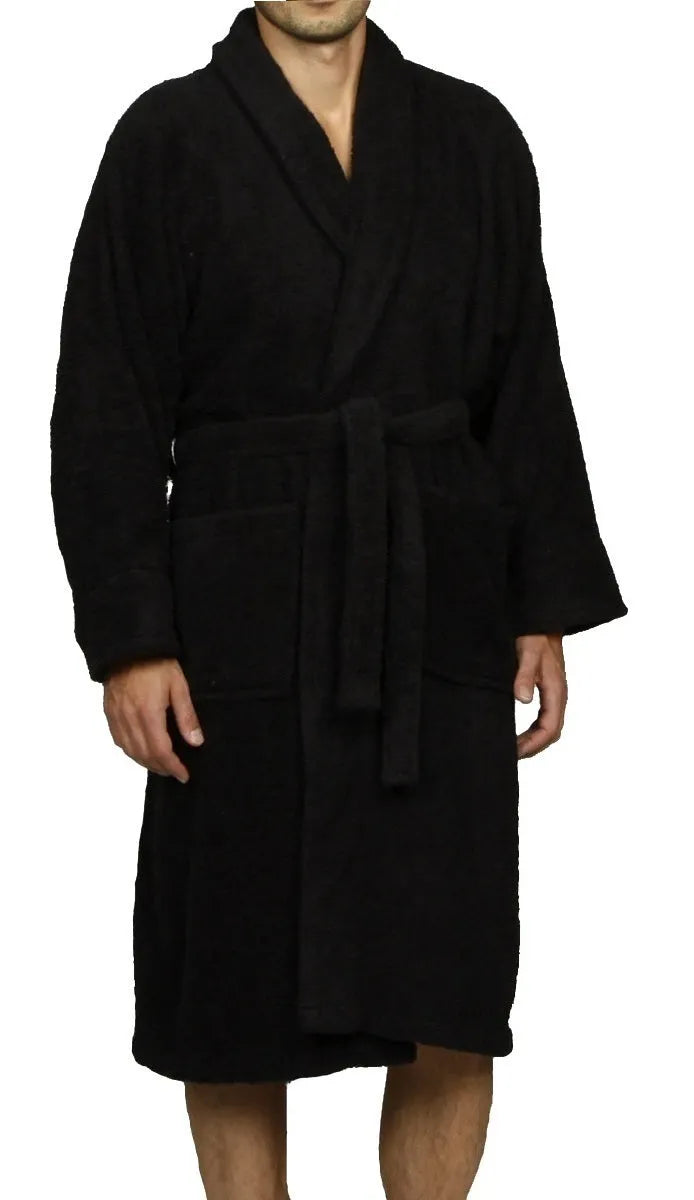 Premium Cotton Ultra Soft Terry Bathrobe for Adults - Lightweight Unisex Bath Robe with Pockets | Perfect for Spa, Lounge & Post-Shower Comfort