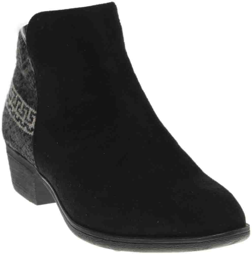 Corkys Women's Prevail Suede Bootie with Knit Back - Stylish Ankle Boots for Fall & Winter, Comfortable Casual & Office Wear