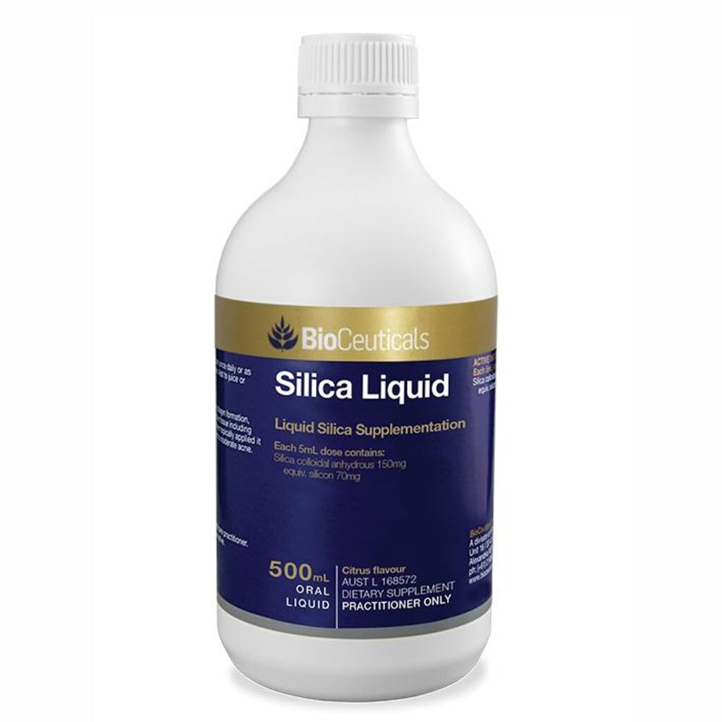 BioCeuticals Silica Oral Liquid Supplement - Supports Hair, Skin & Nail Health - Natural Collagen Booster - Easy to Take Liquid Formula for Daily Wellness Routine