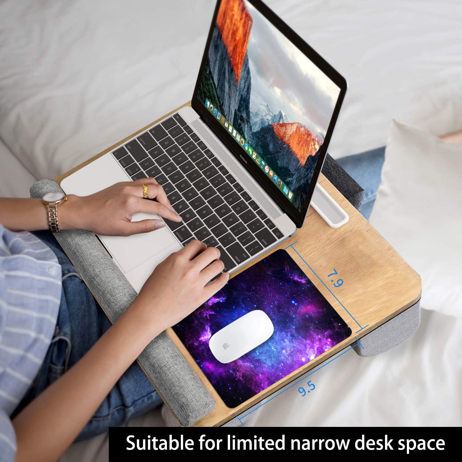 Purple Galaxy Mouse Pad - Small Personalized Nebula Design, Washable Non-Slip Rubber Gaming Mouse Pad (9.5