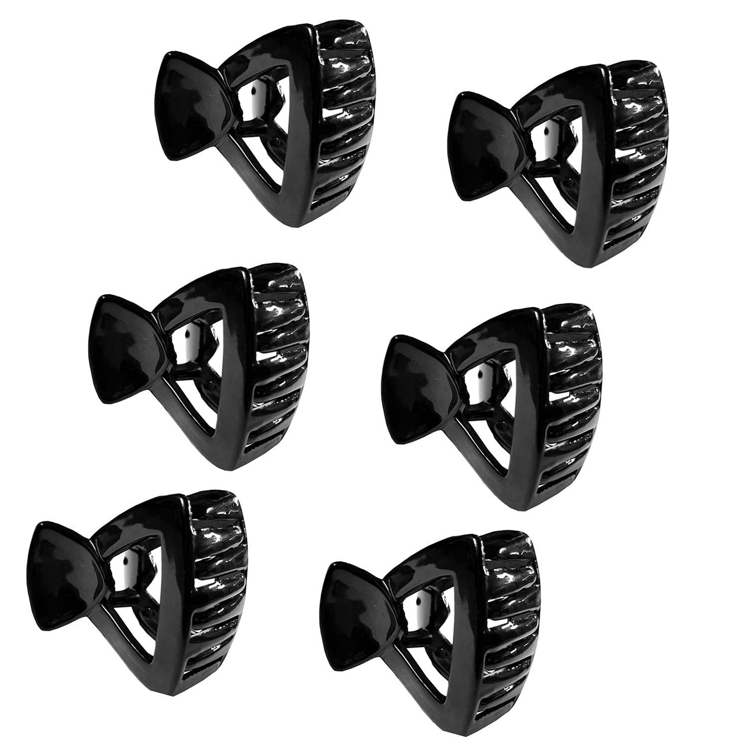 Trendy Women's Hair Claws & Clutchers - 12 Pack Black Hair Clips for Women & Girls - Perfect for Daily Use, Work, School & Casual Styling