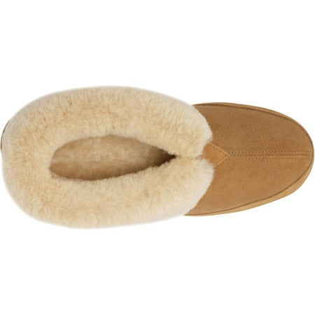 Men's Comfortable Sheepskin Bootie Slippers with Indoor/Outdoor Sole - Warm & Cozy House Shoes for Winter, Home, Office, and Casual Wear