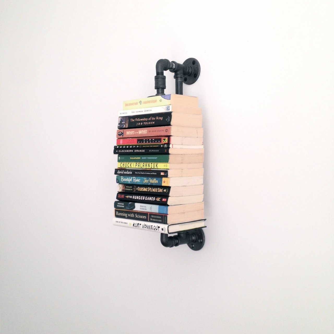 Highland Pipe Wall Shelf - Rustic Wood Floating Shelf for Home Decor, Kitchen, Bathroom & Living Room Storage | Easy to Install & Durable