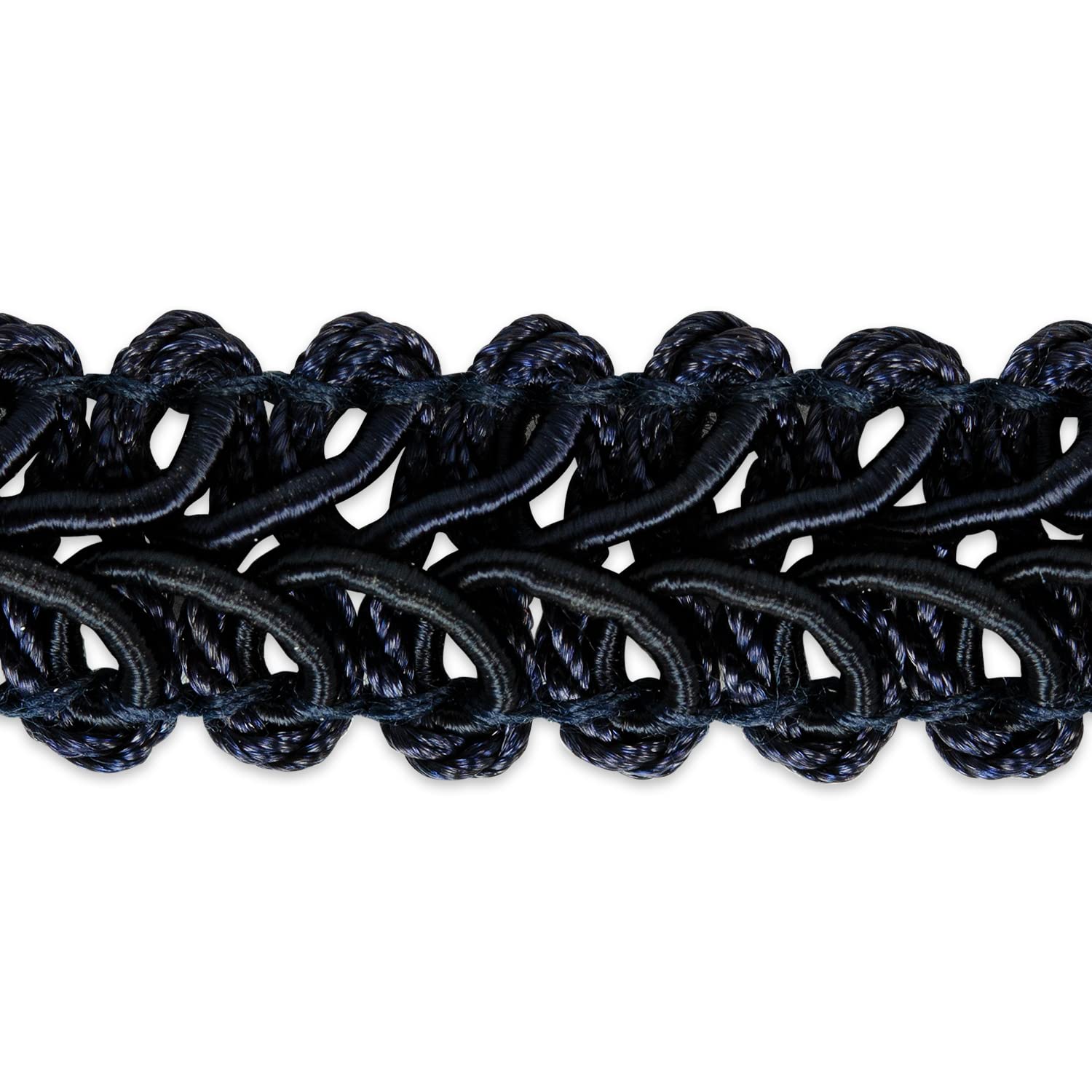 Alice Classic Woven Braid Trim 1/2 Inch - 100 Yards Navy Blue Sewing Trim for Costumes, Home Decor, Upholstery - Washable & Versatile Decorative Trim for DIY Crafts, Clothing, Pillows and Curtains