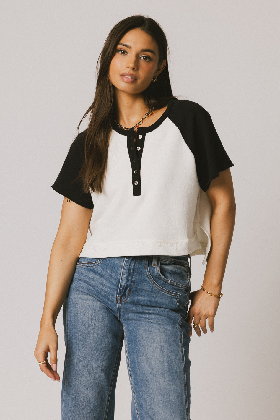 Giovanni Contrast Top - Stylish Women's Fashion Blouse for Casual & Party Wear | Trendy & Comfortable Daily Outfit