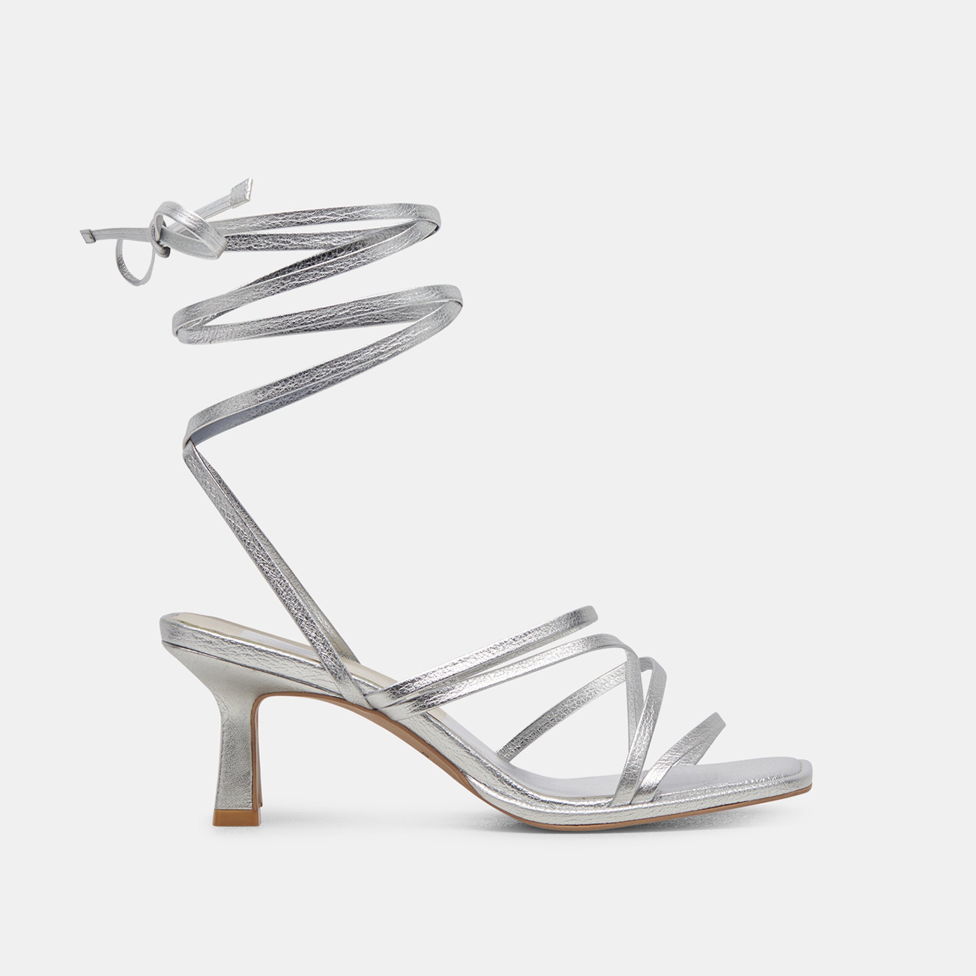 MALABO Women's Silver Metallic Leather High Heels - Elegant Party Shoes for Evening Events & Special Occasions