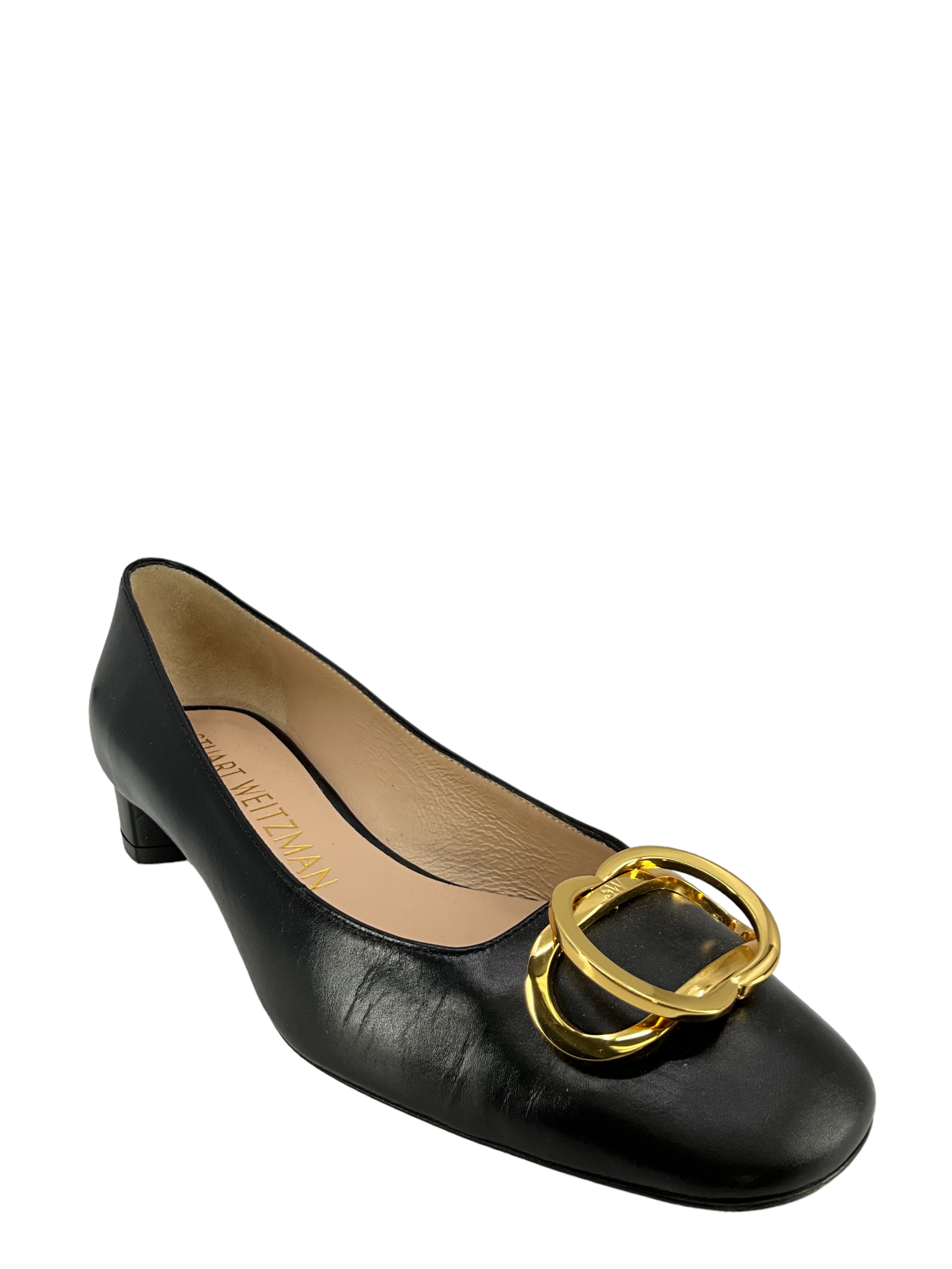 Stuart Weitzman Genuine Leather Ballet Flats for Women - Size 8 | Comfortable & Stylish Slip-On Shoes for Work, Travel & Everyday Wear