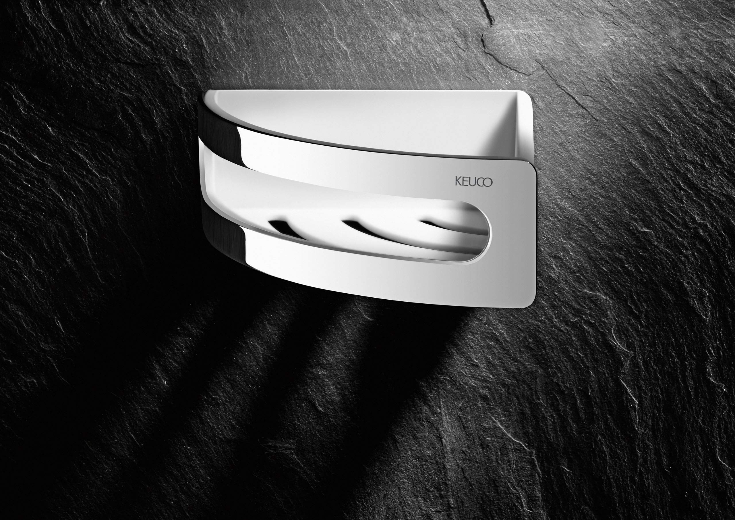 Elegant Chrome & White Corner Soap Dish for Bathroom - Modern Soap Holder for Shower, Sink, and Countertop Organization
