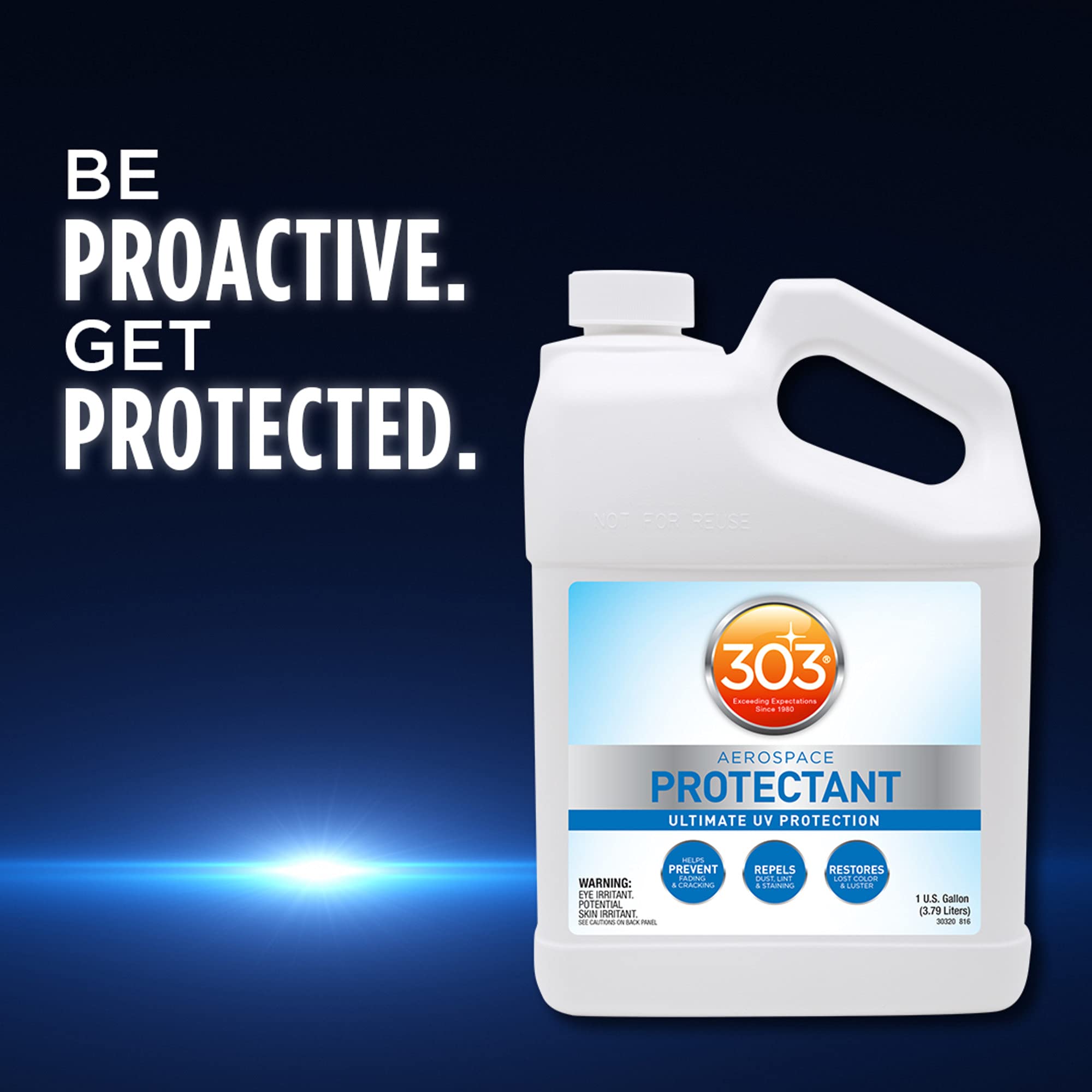 303 Aerospace Protectant Spray - UV Protection, Dust & Dirt Repellent, Matte Finish Restorer (1 Gallon) | Car, Boat, RV & Outdoor Surface Care Solution