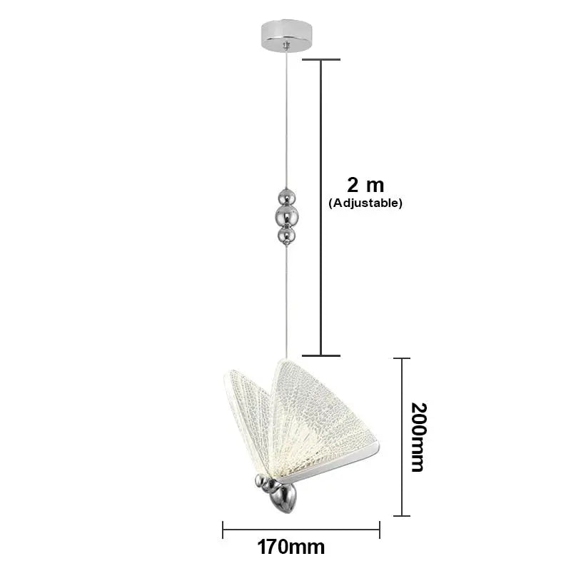 LED Butterfly Pendant Lights - Elegant Floral Chandelier for Bedroom, Nursery & Dining Room Decor - Dimmable Hanging Light Fixture for Home & Cafe Lighting