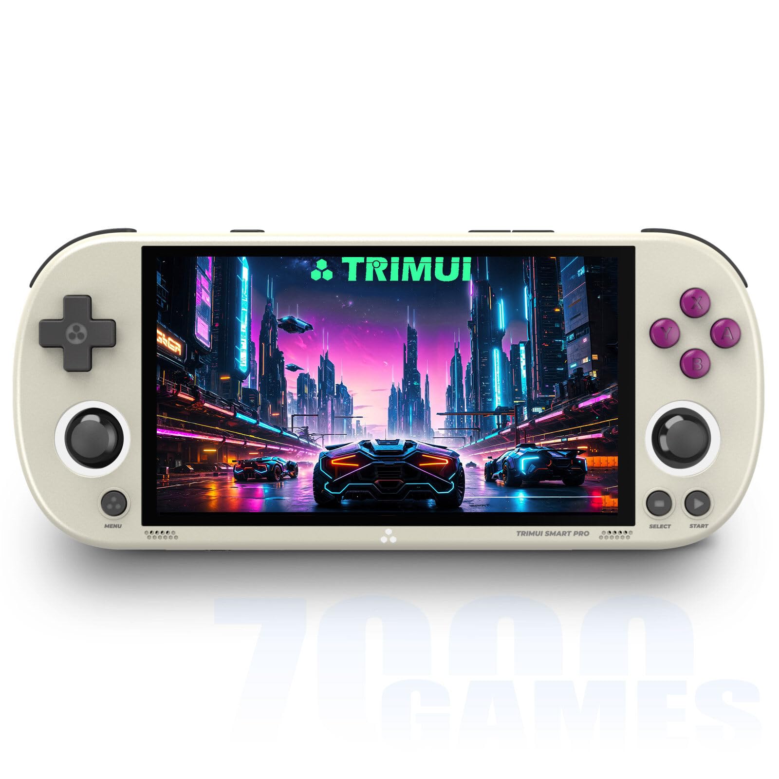 Trimui Smart Pro 5-inch Portable Retro Game Console - Handheld Gaming System with 64GB Storage, Rechargeable Battery & Classic Games - Perfect for Travel, Commuting and Retro Gaming Enthusiasts