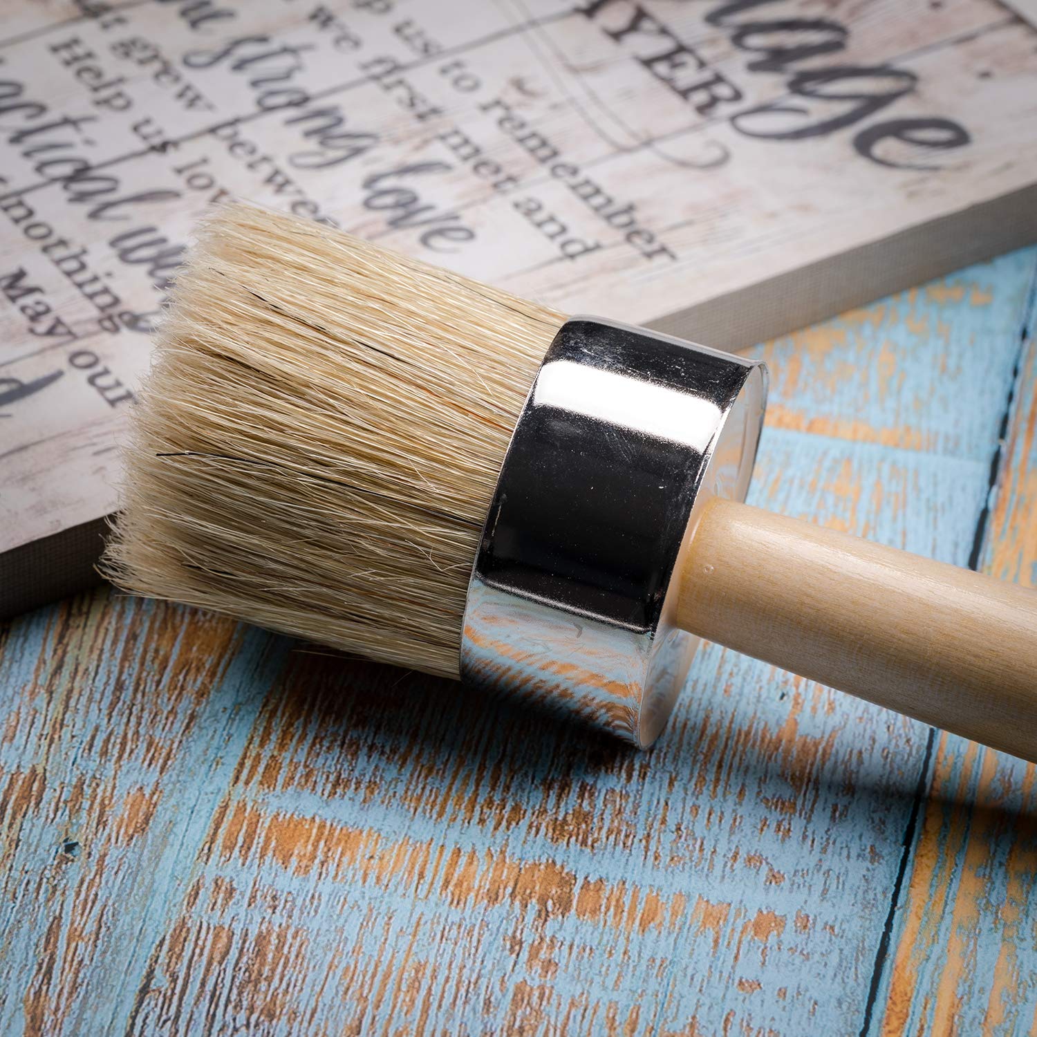Mr. Pen 2 Inch Round Chalk & Wax Paint Brush - Premium Furniture Chalk Paint Brushes for DIY Home Decor, Cabinets, and Woodworking Projects
