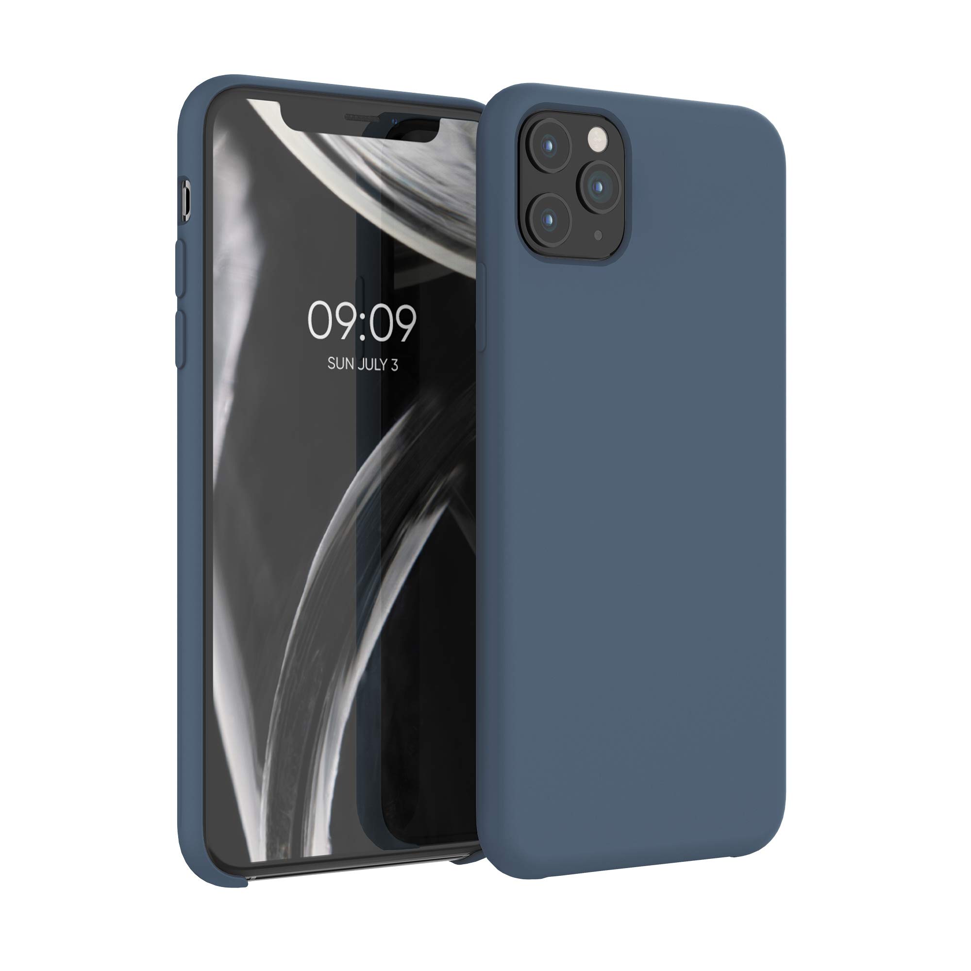 kwmobile TPU Silicone Case for Apple iPhone 11 Pro Max - Shockproof Soft Protective Cover with Non-Slip Grip in Dark Slate | Perfect for Everyday Use, Work & Outdoor Activities