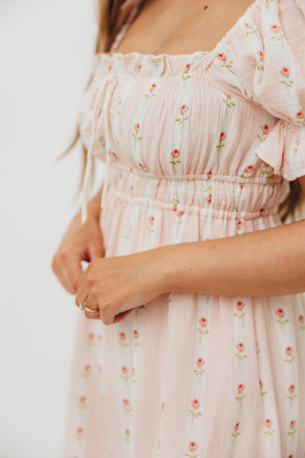 Savanna Steppe 100% Cotton Maternity Dress in Pink Rose - Bump Friendly & Inclusive Sizing (S-XL) - Perfect for Pregnancy, Nursing, and Casual Wear